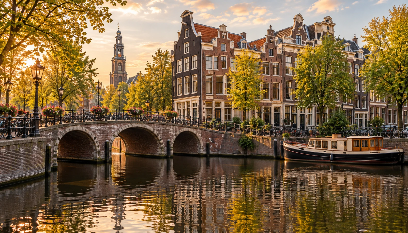 Amsterdam · kanallar ve tarihi evler